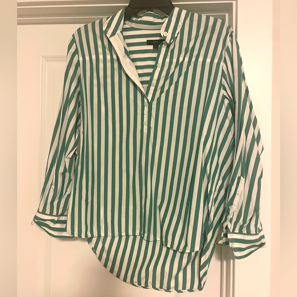 ‘JCREW’ Quarter Button Up Blouse